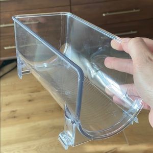 Clear Plastic Fridge Wine Bottle Holder/Organizer